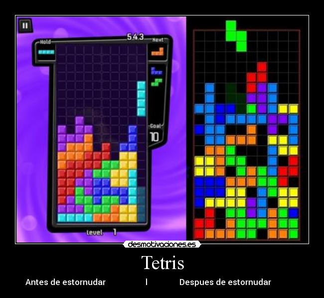 Tetris - Antes de estornudar l Despues de estornudar
