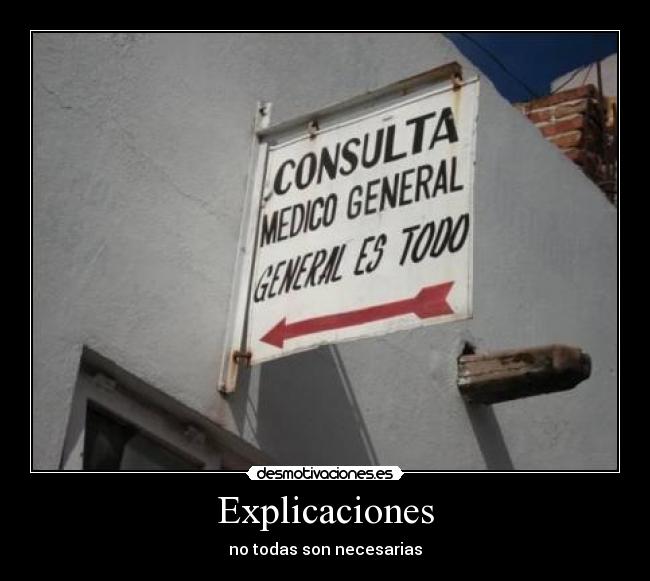 Explicaciones - no todas son necesarias