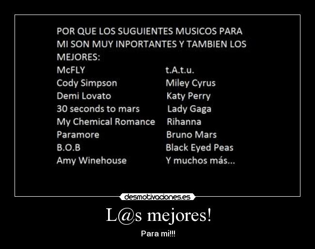 L@s mejores! -