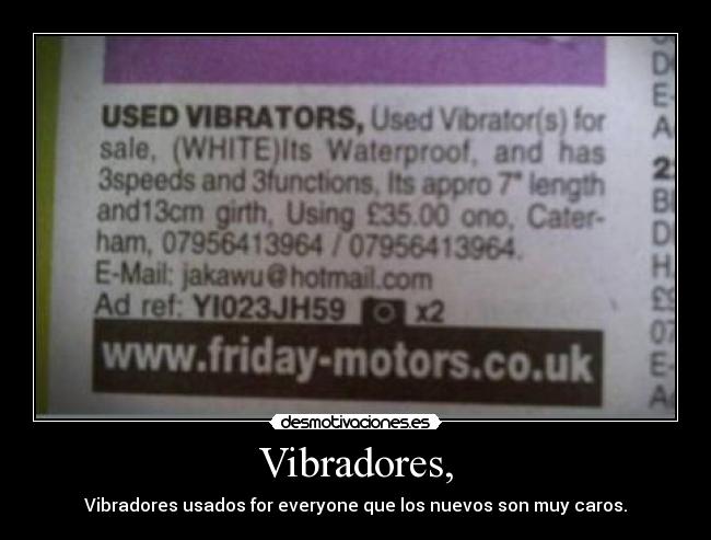 Vibradores, - 