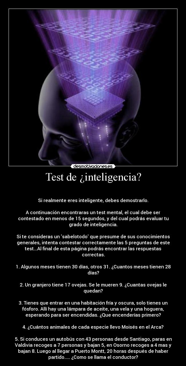 Test de ¿inteligencia? -