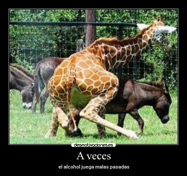 A veces - el alcohol juega malas pasadas