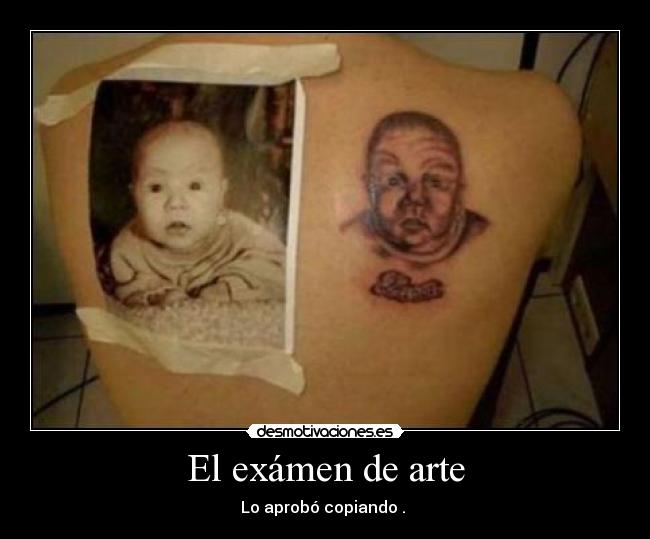 El exámen de arte - Lo aprobó copiando .