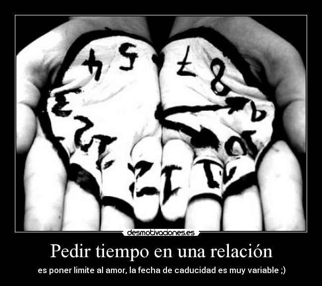 Pedir tiempo en una relación -