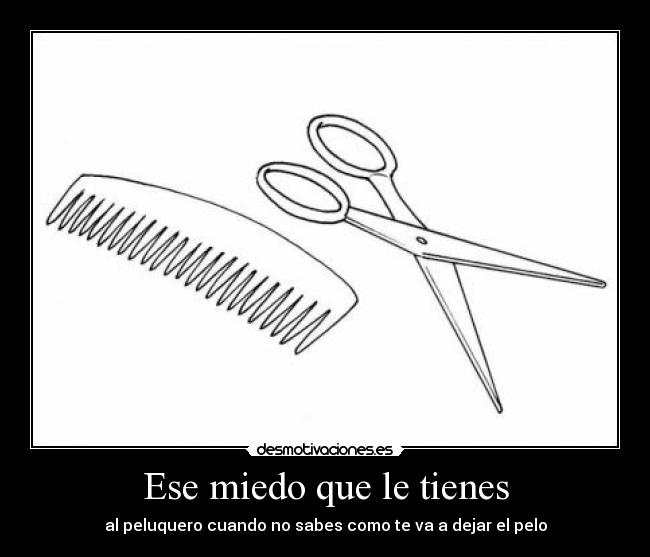 Ese miedo que le tienes - al peluquero cuando no sabes como te va a dejar el pelo