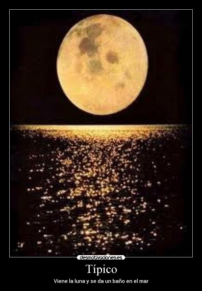 Típico - Viene la luna y se da un baño en el mar
