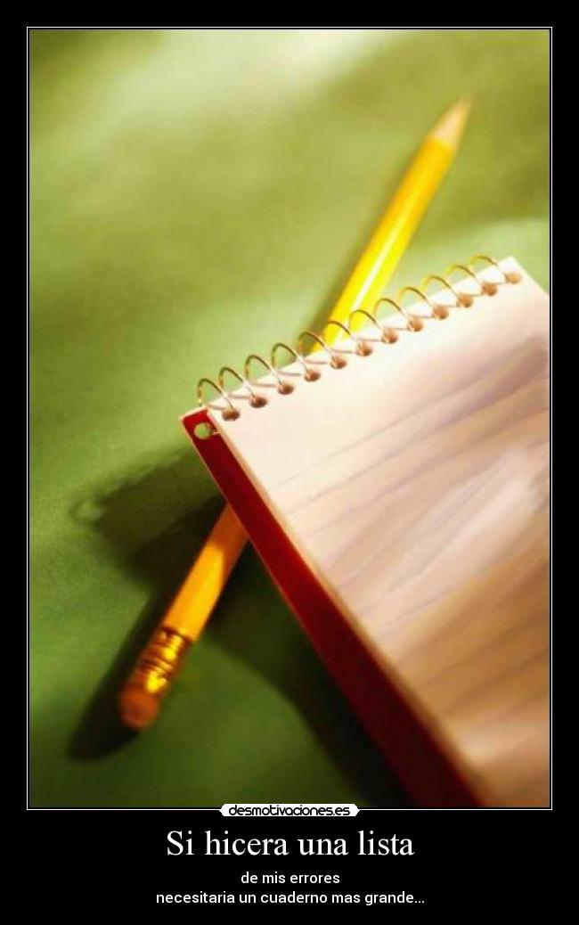 Si hicera una lista -