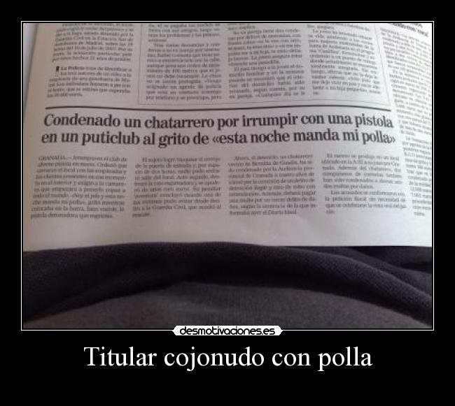 Titular cojonudo con polla -
