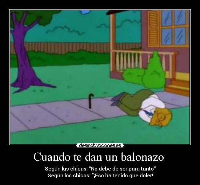 Cuando te dan un balonazo -