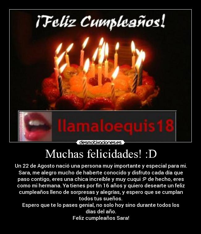 Muchas felicidades! :D -