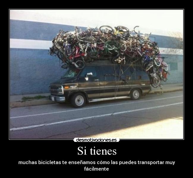 Si tienes - muchas bicicletas te enseñamos cómo las puedes transportar muy fácilmente
