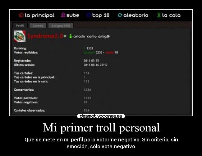 carteles dara positivos comentarios pero menos mete perfil algo desmotivaciones