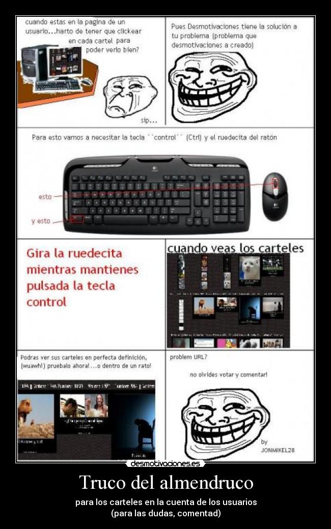 Truco del almendruco - para los carteles en la cuenta de los usuarios
(para las dudas, comentad)