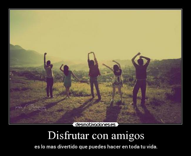 carteles amigos disfrutar con amigos desmotivaciones