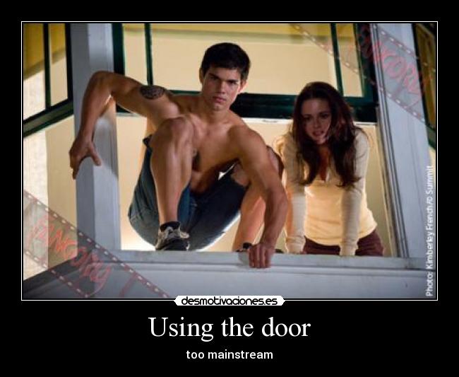 Using the door - 