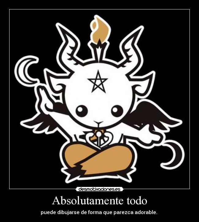 carteles baphomet chibi desmotivaciones