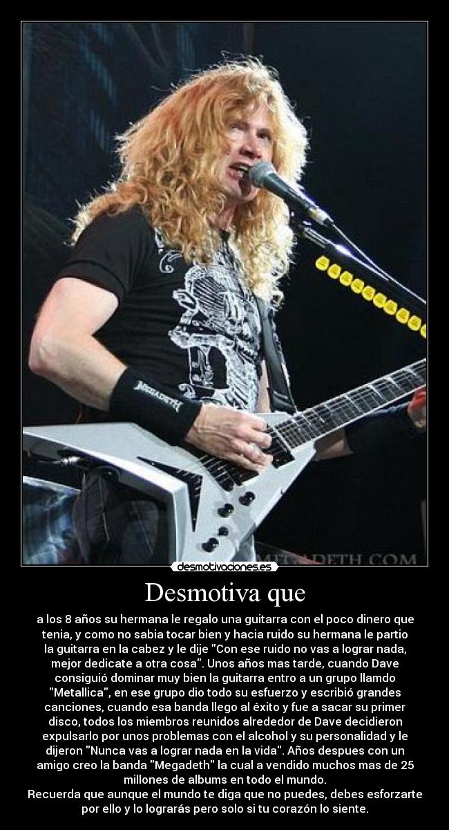 carteles dave mustainedesmotivamegadeth desmotivaciones