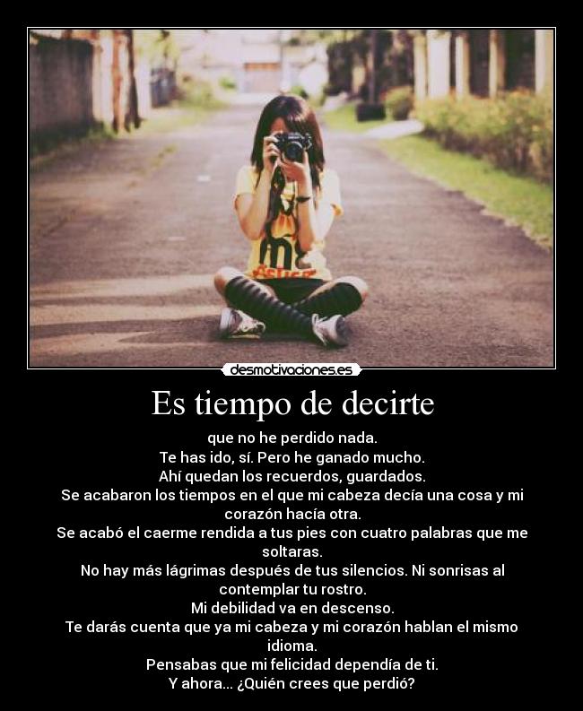 Es tiempo de decirte - 