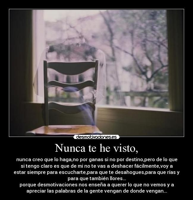 Nunca te he visto, - 