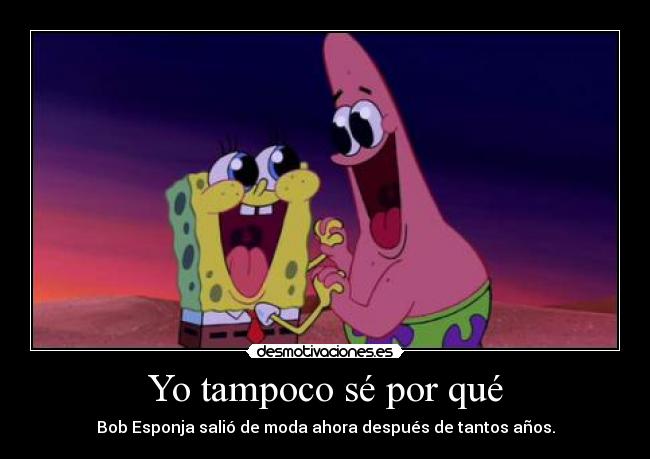 Yo tampoco sé por qué -