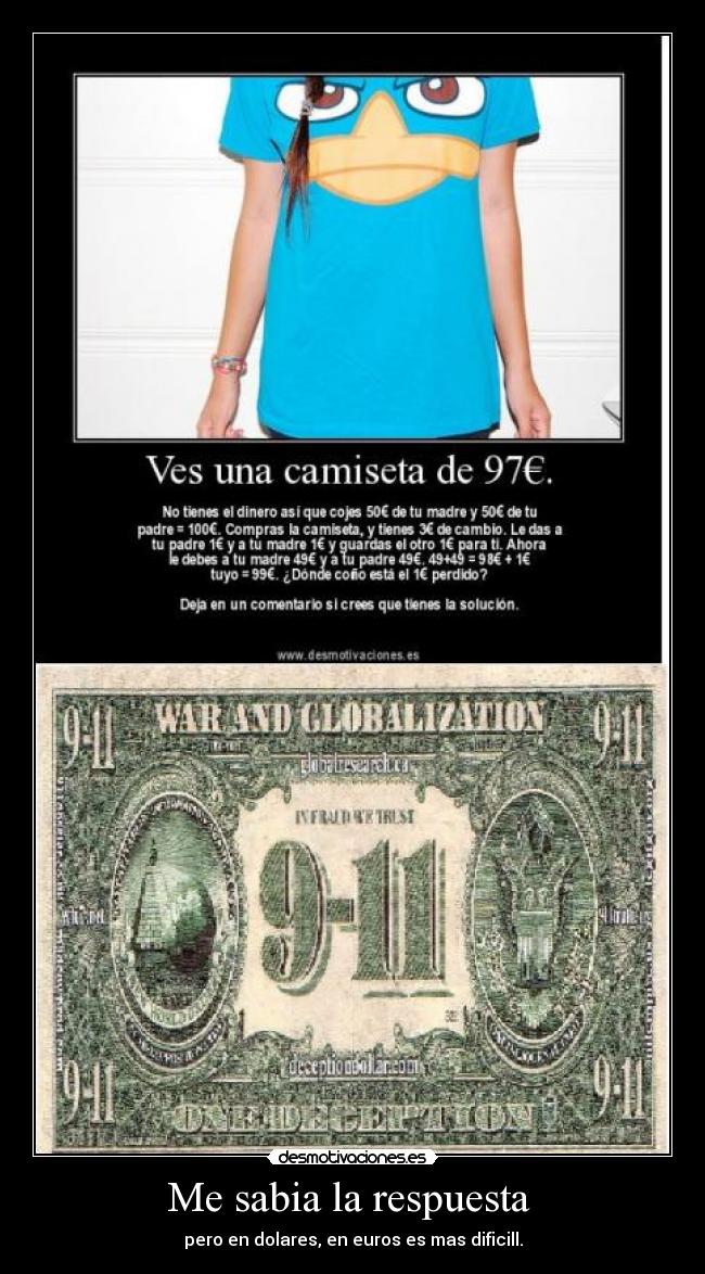 Me sabia la respuesta - pero en dolares, en euros es mas dificill.