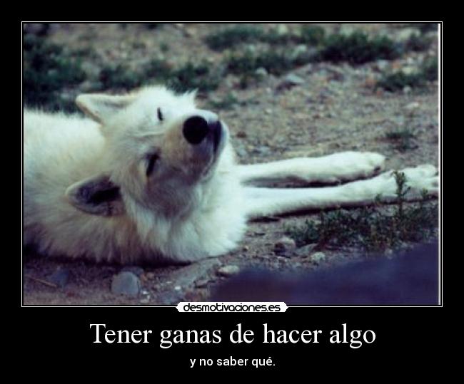 Tener ganas de hacer algo -