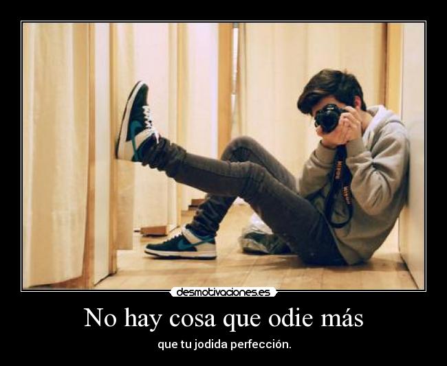 No hay cosa que odie más -