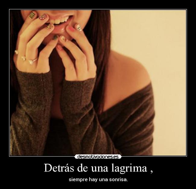 Detrás de una lagrima , - 