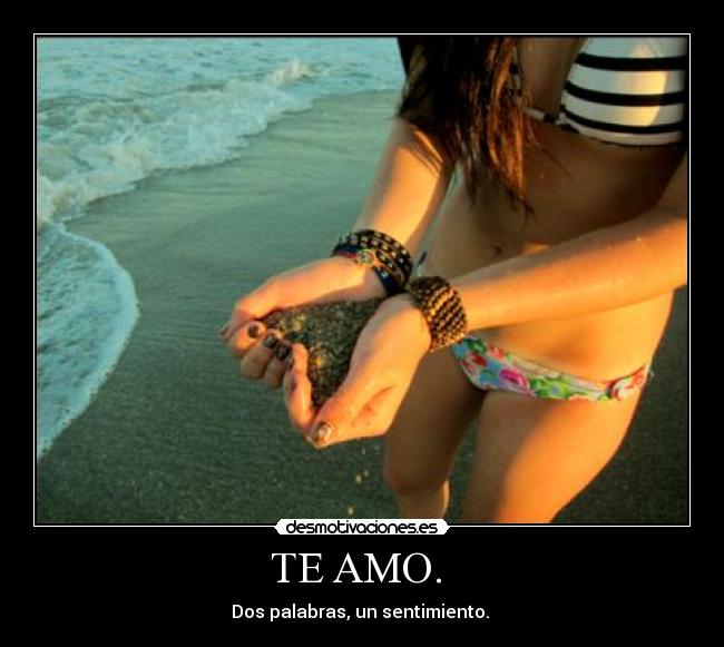 TE AMO.  - Dos palabras, un sentimiento. 
