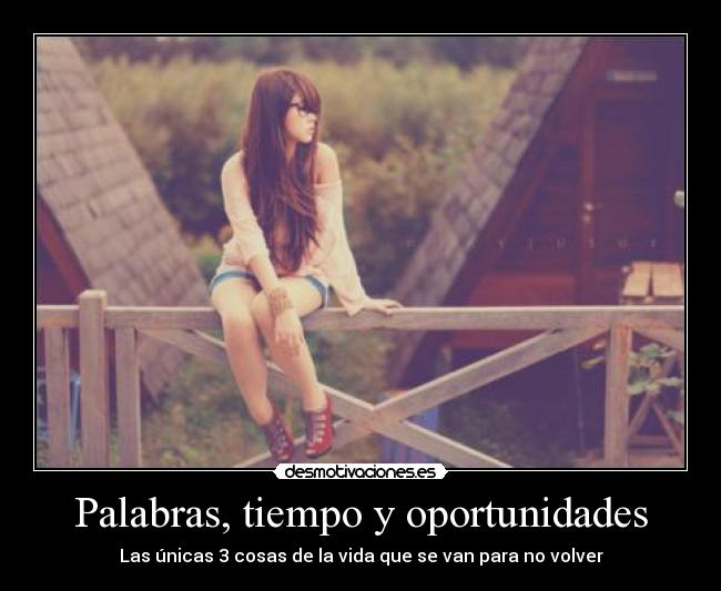 Palabras, tiempo y oportunidades - 