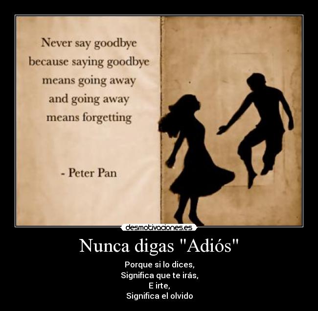 Nunca digas Adiós - 