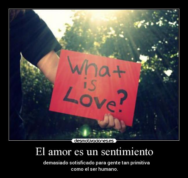 El amor es un sentimiento - 