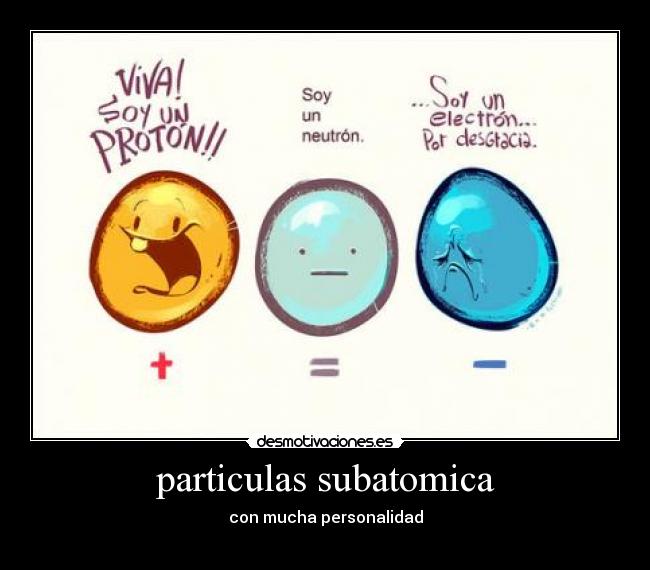 particulas subatomica - con mucha personalidad

