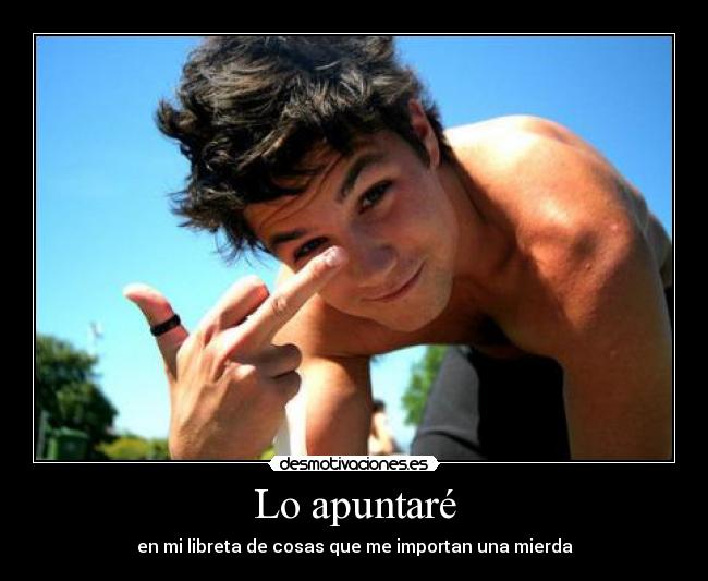 Lo apuntaré -