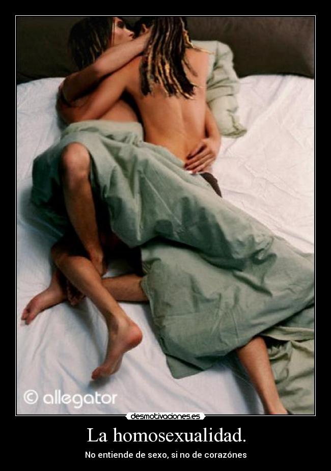 La homosexualidad. - No entiende de sexo, si no de corazónes