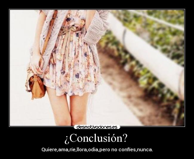 ¿Conclusión? -