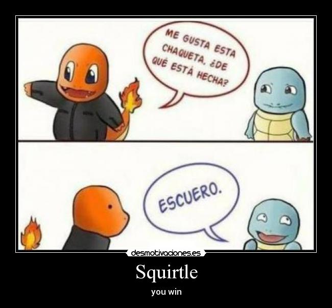 carteles pokemon squirtle charmander cuero chaqueta desmotivaciones