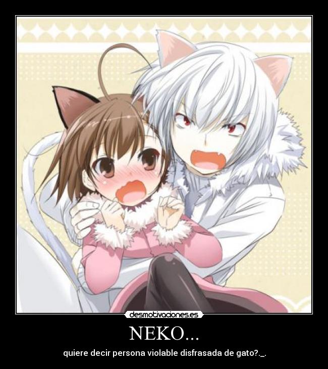 NEKO... - quiere decir persona violable disfrasada de gato?._.