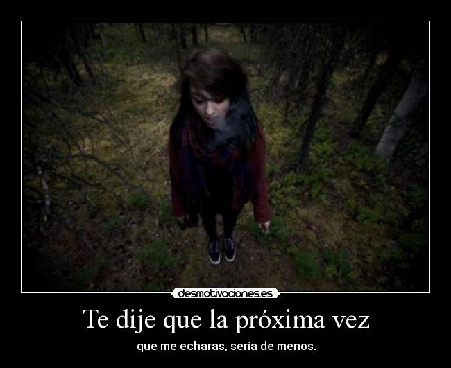 Te dije que la próxima vez - 