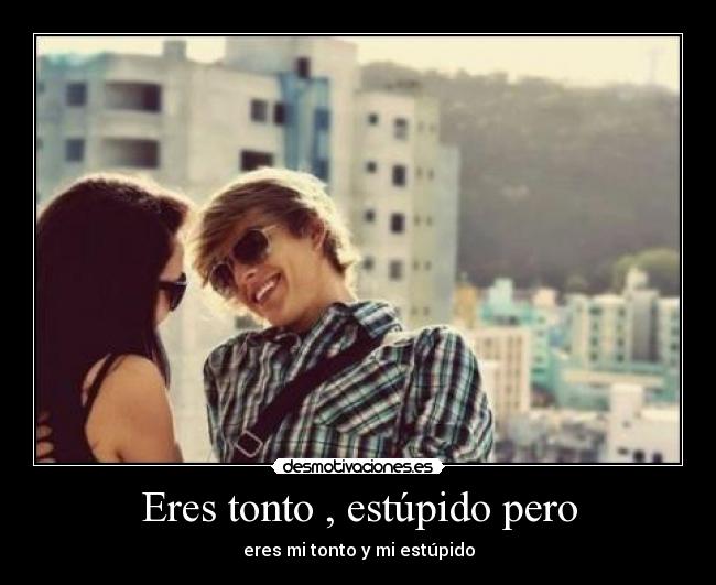 Eres tonto , estúpido pero - eres mi tonto y mi estúpido