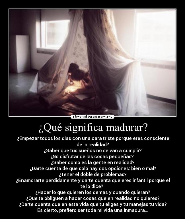¿Qué significa madurar? - 