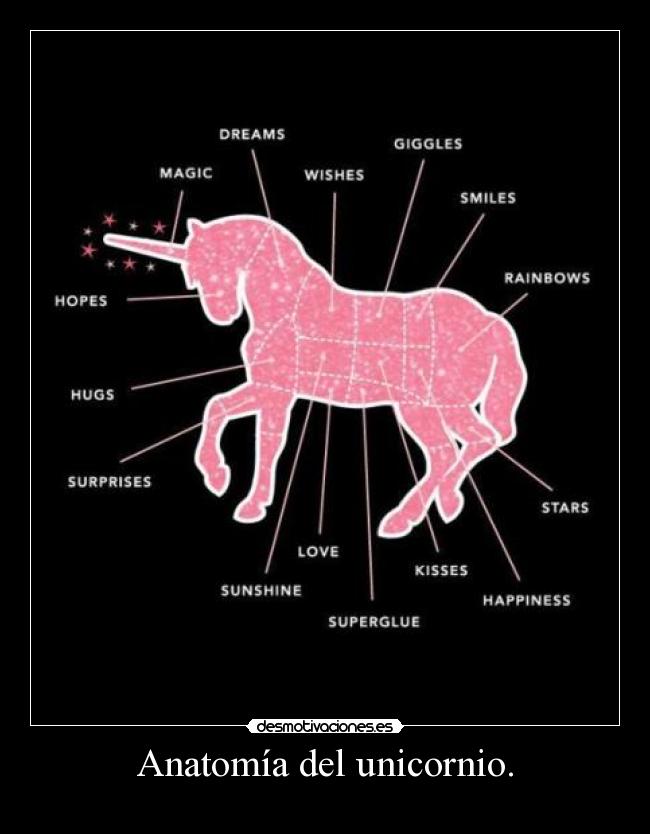 carteles anatomia del unicornio desmotivaciones