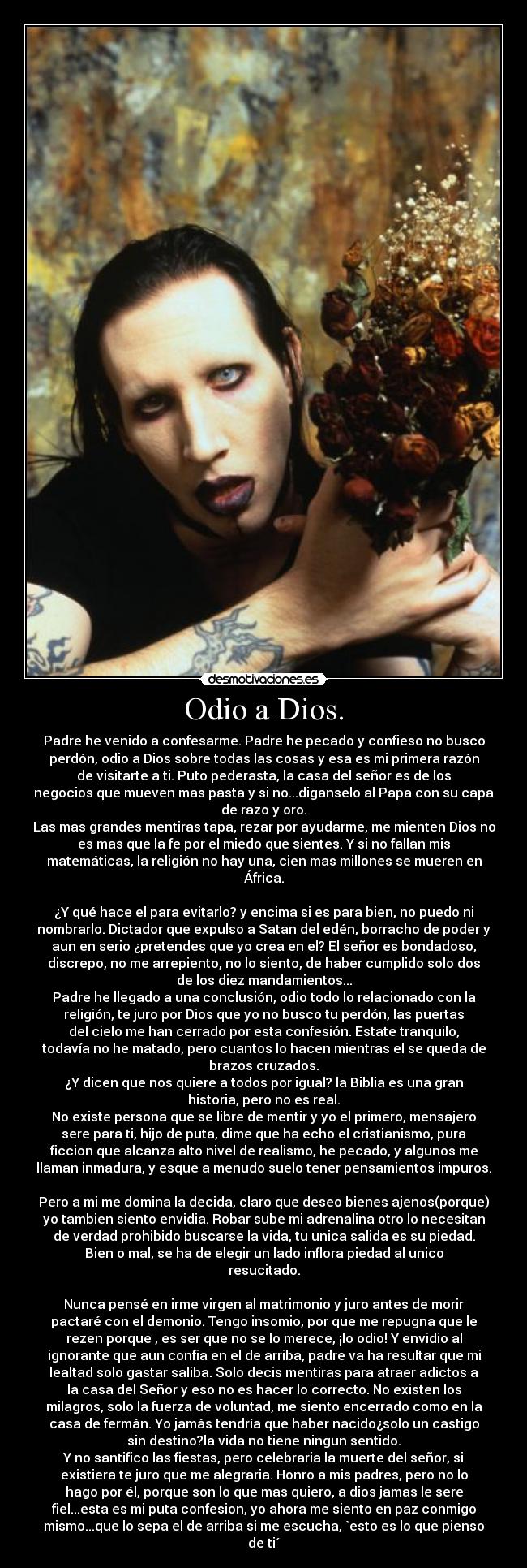 carteles odio dios marilyn manson dios desmotivaciones