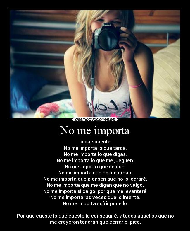 No me importa - 