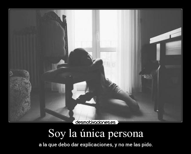 Soy la única persona -