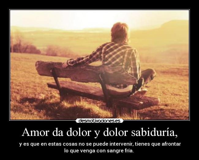 Amor da dolor y dolor sabiduría, - 