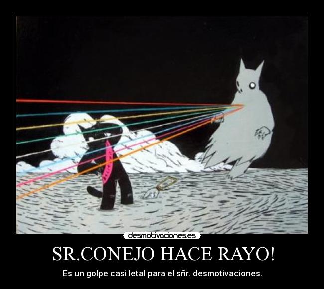 carteles pelea gato conejo desmotivaciones