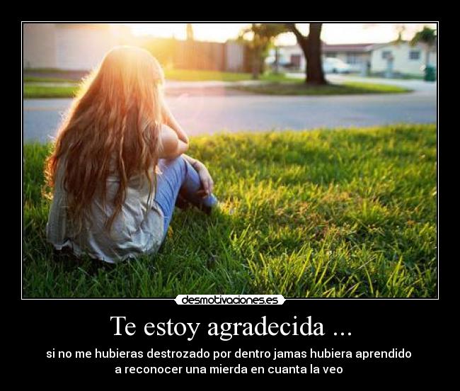 Te estoy agradecida ... -
