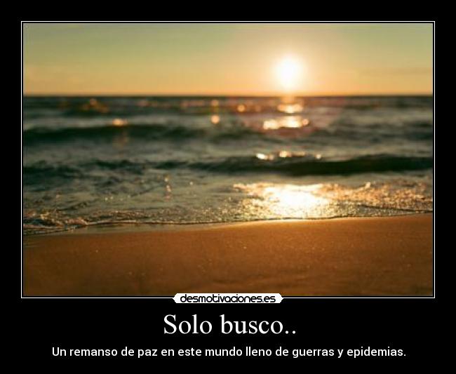 Solo busco.. - Un remanso de paz en este mundo lleno de guerras y epidemias.