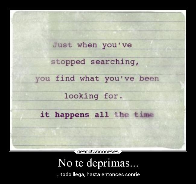 No te deprimas... - 